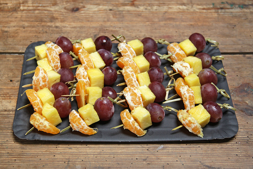 Brochettes de fruits de saison