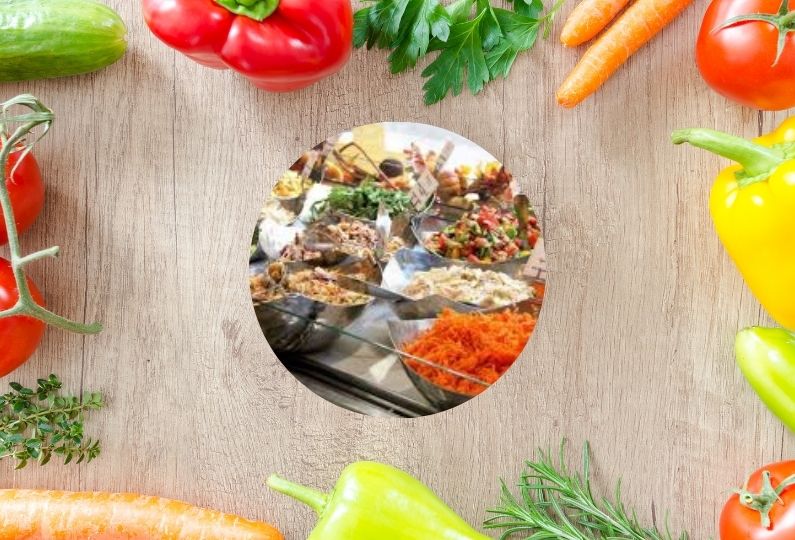 Salade crudités pour buffet