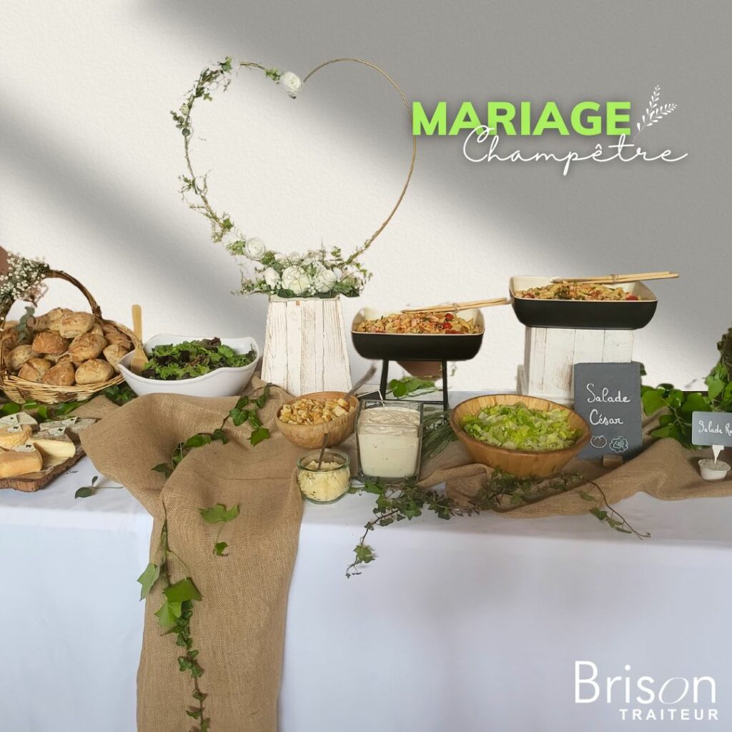 mariage champêtre chez Brison